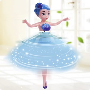 Інтерактивна іграшка літаюча від руки лялька фея Flying Fairy, сенсорна чарівниця рожева 20 см