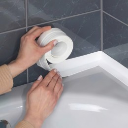 Водонепроницаемая бордюрная лента Waterproof Tape изоляционный скотч для раковины, ванны, окон, защита от плесени 2.5 м 