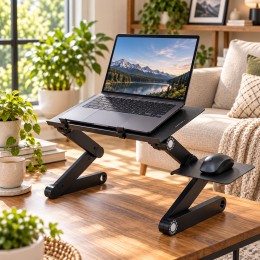 Портативный столик трансформер для ноутбука с охлаждением Laptop Table T8 подставка с кулерами (X26) Портативный столик трансформер для ноутбука с охлаждением Laptop Table T8 подставка с кулерами (X26)