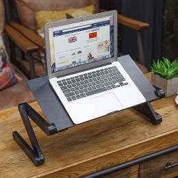 Портативний столик трансформер для ноутбука з охолодженням Laptop Table T8 підставка з кулерами (237)