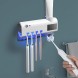 Стерилизатор (дезинфектор) держатель для зубных щеток, Toothbrush Sterilizer органайзер для ванной комнаты с дозатором для зубной пасты (205)