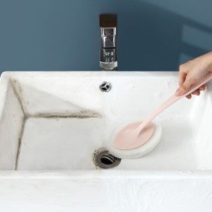 Универсальная щетка для уборки с длинной ручкой розового цвета Sponge Brush (205)