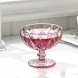 Стеклянная креманка для десертов, желе и мороженого BJL-2 размер чаши 13х8х6.5 см бордового цвета (30/1)