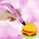 3D ручка розовая детская RP-100B с LED-дисплеем для создания объёмных 3Д фигур (В)