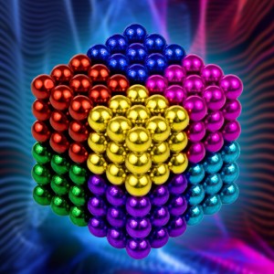 Магнітний неокуб конструктор з 216 кульок діаметром 3 мм магнітні кульки різнокольорові