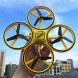 Літаюча іграшка дрон з керуванням жестами від руки Tracker CX-49 жовтий квадракоптер (без пульта)