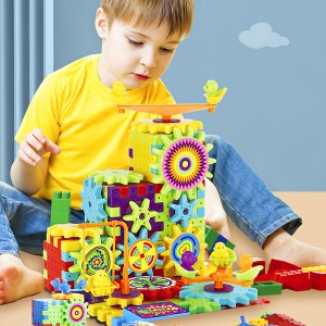 Детский развивающий конструктор с шестерёнками Funny Bricks 81 деталь 