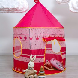 Игровая детская палатка в виде замка "Beautiful Cubby House" шатер розового цвета (212)