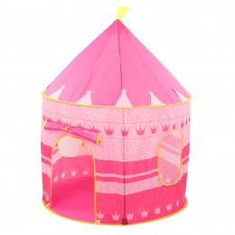Игровая детская палатка в виде замка "Beautiful Cubby House" шатер розового цвета (212)