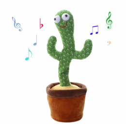 Интерактивная игрушка повторюшка "Танцующий кактус в вазоне" Dancing Cactus музыкальный и поющий (212)