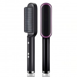 Расческа выпрямитель для волос с турмалиновым покрытием Hair Straightener HQT-909В черного цвета (212)