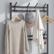 Збірна вішалка 2 в 1 для одягу та підставка для взуття "Multi-functional shoe and hat rack" 4 полиці, Чорний