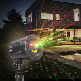 Лазерний проектор Star Shower Laser Light зірковий дощ для вуличного прикраси будинку (В)