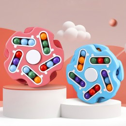 Игрушка головоломка спиннер с шариками Fidget Spinner Cube антистресс розовый, голубой (30/1)