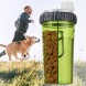 Подвійна пляшка для собак з відділенням для води та корму Dexas Snack-Duo 480 мл рожева, зелена, блакитна (509)