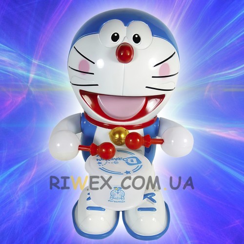 Інтерактивна музична іграшка Dancing Happy Doraemon синій кіт барабанщик зі світлом