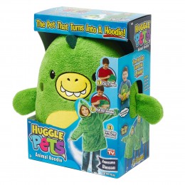Детская игрушка худи-трансформер (толстовка) Huggle Pets зелёного цвета (Дракон)
