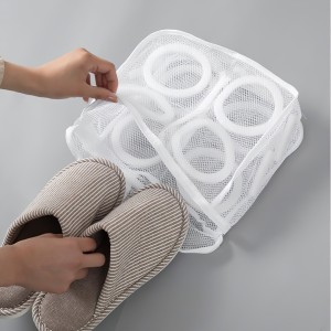Мішок для прання взуття сітчастий чохол для сушіння тапочек Mesh Bags білого кольору (212)