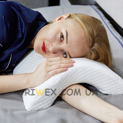 Ортопедична подушка тунель Memory Foam Pillow з ефектом пам'яті та отвором для руки (205)
