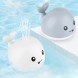 Іграшка для (ванної) купання дитини Spray water bath toy кит з фонтанчиком та LED підсвічуванням Сірий (212)