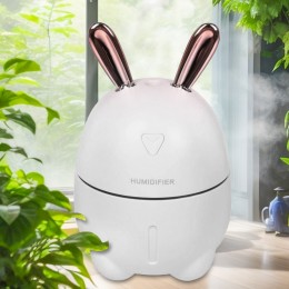  Ультразвуковий зволожувач повітря та нічник 2 в 1 Humidifiers Rabbit, Білий