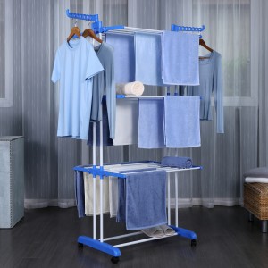 Вертикальна багатоярусна сушарка для одягу, сушка для білизни триярусна вішалка Garment Rack