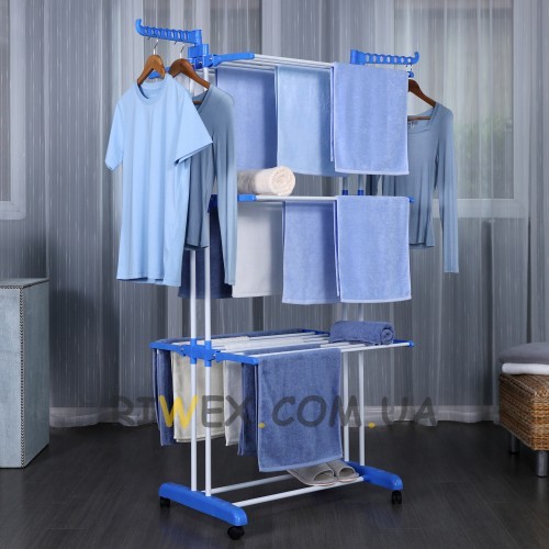 Вертикальная многоярусная сушилка для одежды, сушка для белья трехъярусная вешалка Garment Rack