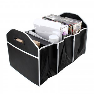 Складаний тканинний органайзер для багажника автомобіля Car Boot Organiser сумка для машини чорного кольору (509)