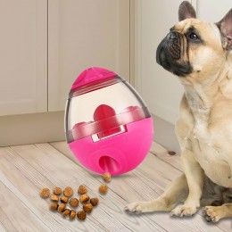 Интерактивная игрушка кормушка для собак Eating Sport, миска для животных круглая 2 в 1 Розовая