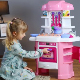 Дитяча ігровий набір іграшкова рожева кухня Kitchen 5637 з музичними та світловими ефектами (IGR24)