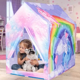 Детская каркасная палатка MR 0640-1 игровой домик "Единорог" фиолетового цвета (IGR24)