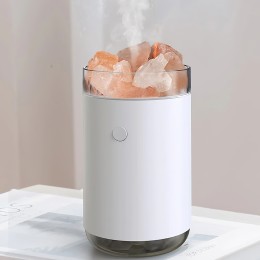 Увлажнитель воздуха с кристаллами солевых камней и подсветкой, лампа для ароматерапии (237)