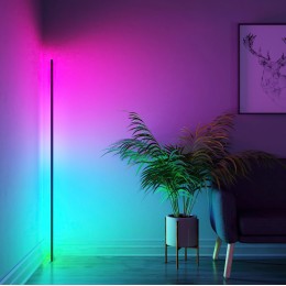 Кутовий торшер підлоговий світлодіодний світильник RGB з сенсорним пультом управління 330+ світлових ефектів EL-2186 (237)